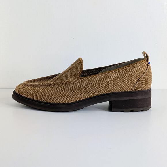 Rothy's Lug Loafer 11.5 Teak Herringbone Washable Recycled Platform - Picture 6 of 15